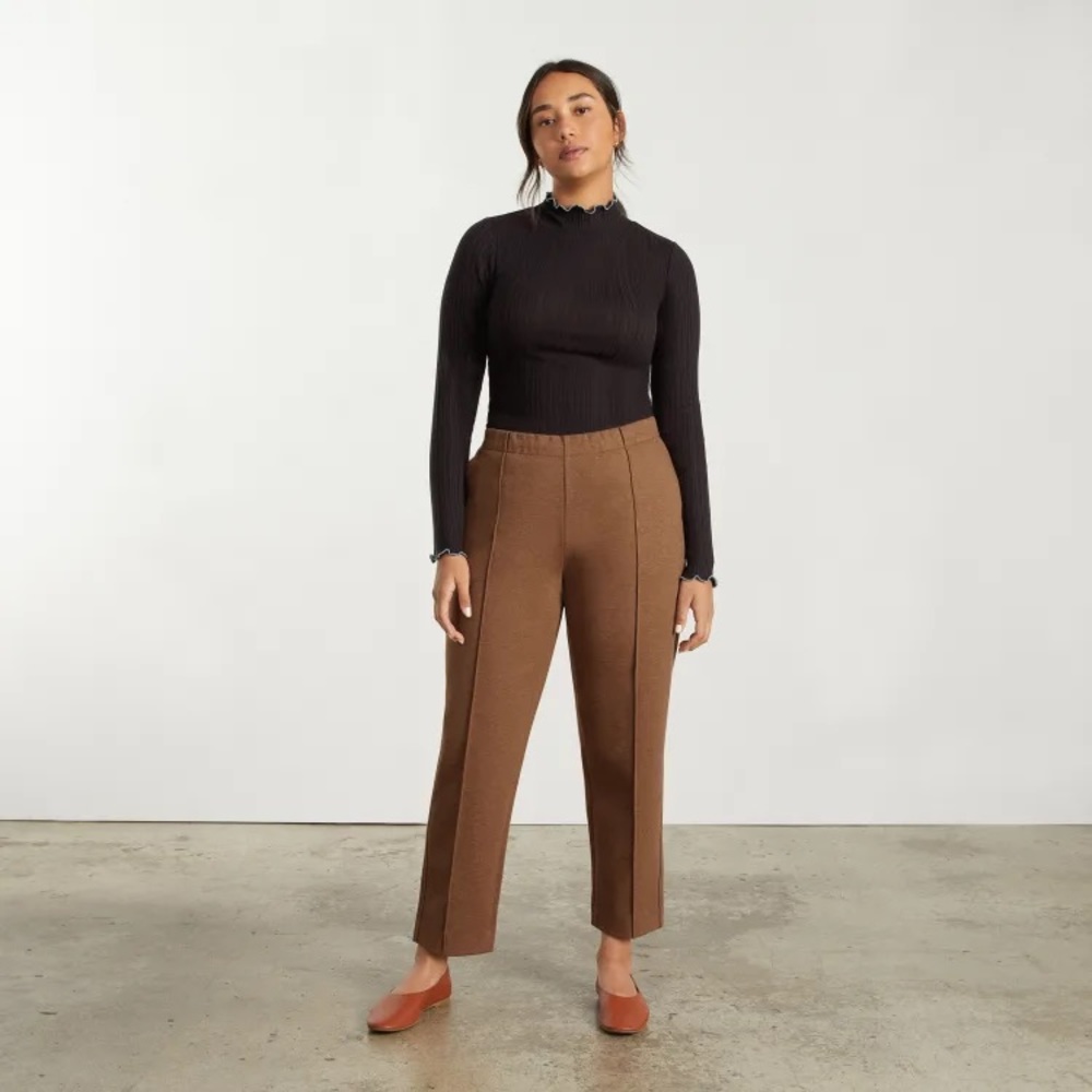 Everlane The Dream Pant, Heathered Auburn, Medium (fit like Small)